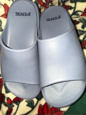 PINK Victoria's Secret Women's Slide Sandals blue-ish/purple-ish 😬